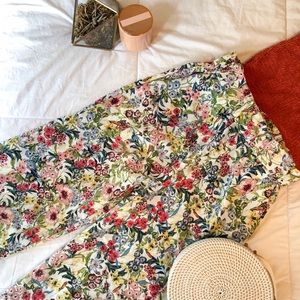 Wide Leg Floral Pants